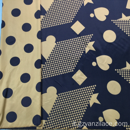 Tessuto jacquard broccato fantasia geometrica blu